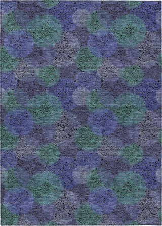 Piper Looms Chantille Circles ACN977 Purple Machine Washable Area Rug main image