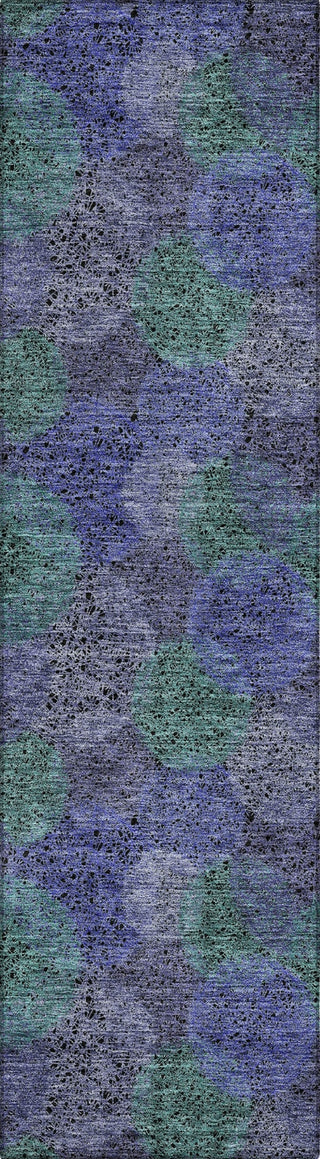 Piper Looms Chantille Circles ACN977 Purple Machine Washable Area Rug Runner Main Image