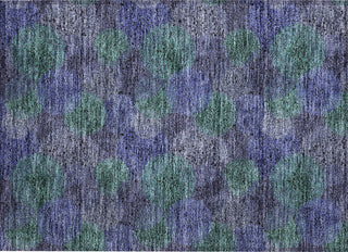 Piper Looms Chantille Circles ACN977 Purple Machine Washable Area Rug Scatter Main Image