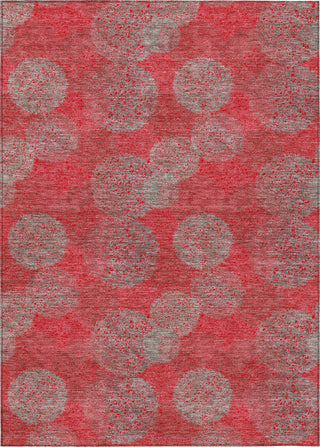 Piper Looms Chantille Circles ACN977 Red Machine Washable Area Rug main image