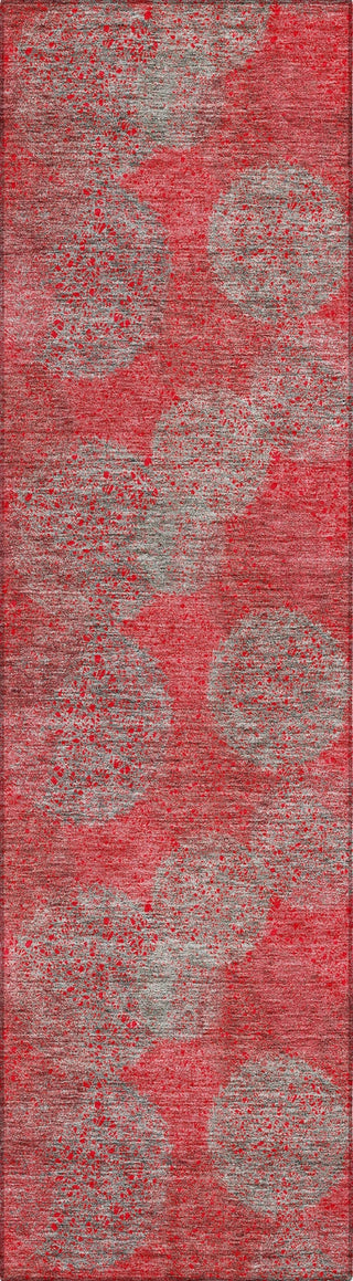 Piper Looms Chantille Circles ACN977 Red Machine Washable Area Rug Runner Main Image