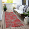 Piper Looms Chantille Circles ACN977 Red Machine Washable Area Rug Runner Outdoor Lifestyle Image Feature