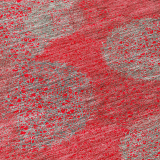 Piper Looms Chantille Circles ACN977 Red Machine Washable Area Rug Swatch Image