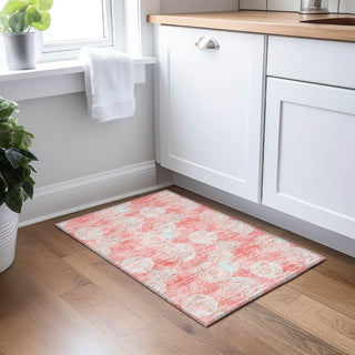 Piper Looms Chantille Circles ACN977 Salmon Machine Washable Area Rug Scatter Lifestyle Image Feature