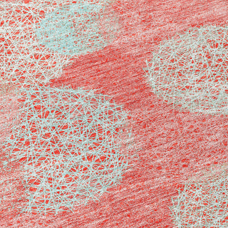 Piper Looms Chantille Circles ACN977 Salmon Machine Washable Area Rug Swatch Image