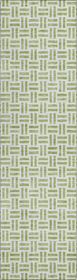 Piper Looms Chantille Geometric ACN978 Aloe Machine Washable Area Rug Runner Main Image