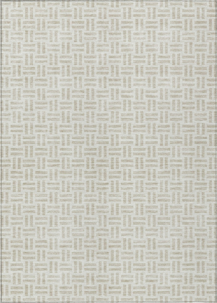 Piper Looms Chantille Geometric ACN978 Ivory Machine Washable Area Rug main image