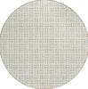 Piper Looms Chantille Geometric ACN978 Ivory Machine Washable Area Rug Round Main Image