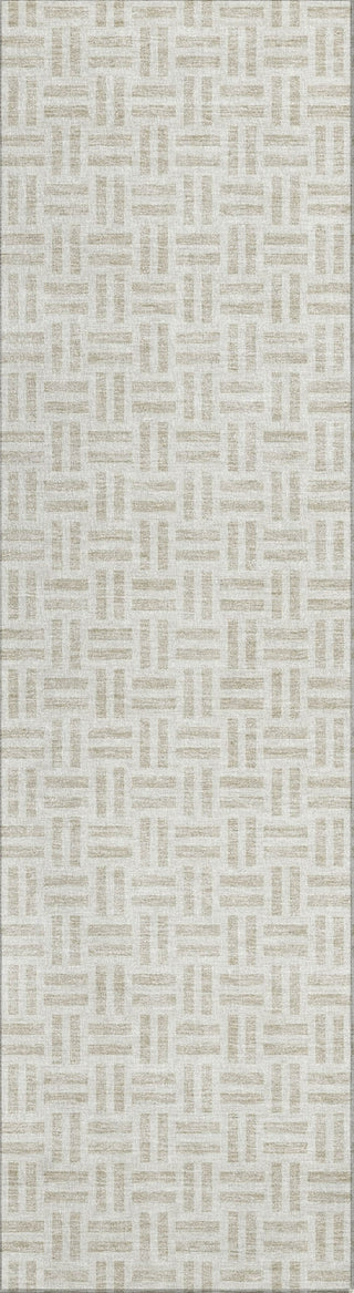 Piper Looms Chantille Geometric ACN978 Ivory Machine Washable Area Rug Runner Main Image