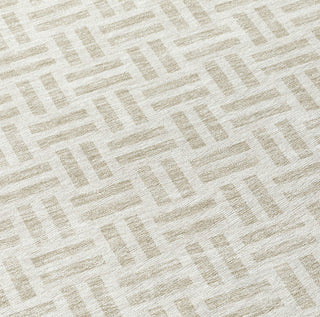 Piper Looms Chantille Geometric ACN978 Ivory Machine Washable Area Rug Swatch Image