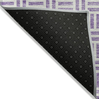 Piper Looms Chantille Geometric ACN978 Lavender Machine Washable Area Rug Backing Image