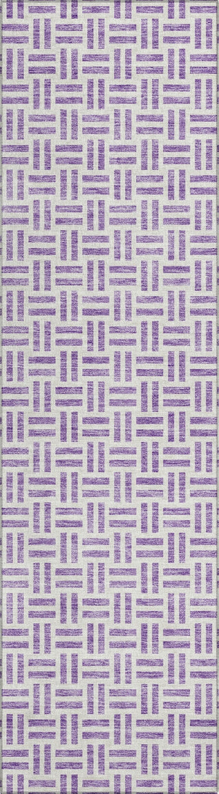 Piper Looms Chantille Geometric ACN978 Lavender Machine Washable Area Rug Runner Main Image