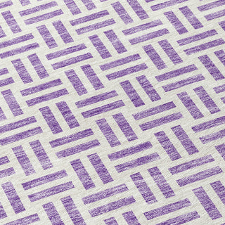 Piper Looms Chantille Geometric ACN978 Lavender Machine Washable Area Rug Swatch Image