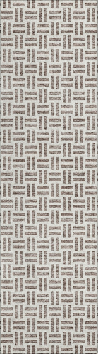Piper Looms Chantille Geometric ACN978 Taupe Machine Washable Area Rug Runner Main Image
