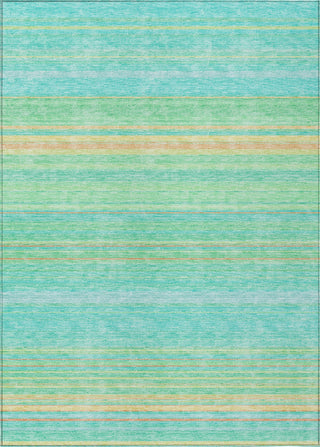 Piper Looms Chantille Stripes ACN979 Aqua Machine Washable Area Rug main image