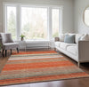 Piper Looms Chantille Stripes ACN979 Coral Machine Washable Area Rug Lifestyle Image Feature