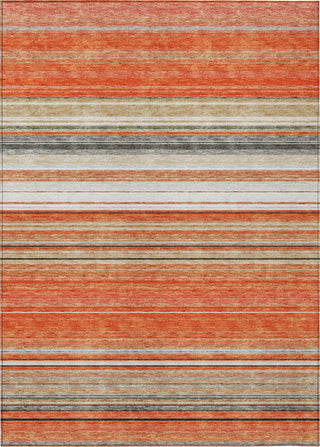 Piper Looms Chantille Stripes ACN979 Coral Machine Washable Area Rug main image