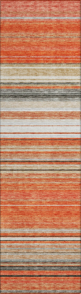 Piper Looms Chantille Stripes ACN979 Coral Machine Washable Area Rug Runner Main Image