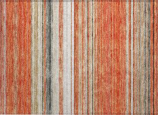 Piper Looms Chantille Stripes ACN979 Coral Machine Washable Area Rug Scatter Main Image