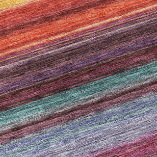 Piper Looms Chantille Stripes ACN979 Lavender Machine Washable Area Rug Swatch Image