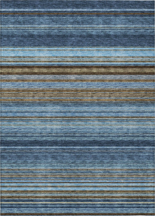 Piper Looms Chantille Stripes ACN979 Navy Machine Washable Area Rug main image