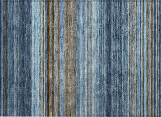 Piper Looms Chantille Stripes ACN979 Navy Machine Washable Area Rug Scatter Main Image