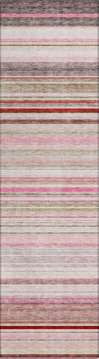 Piper Looms Chantille Stripes ACN979 Pink Machine Washable Area Rug Runner Main Image