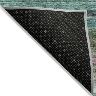 Piper Looms Chantille Stripes ACN979 Sage Machine Washable Area Rug Backing Image
