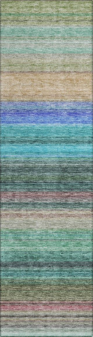 Piper Looms Chantille Stripes ACN979 Sage Machine Washable Area Rug Runner Main Image