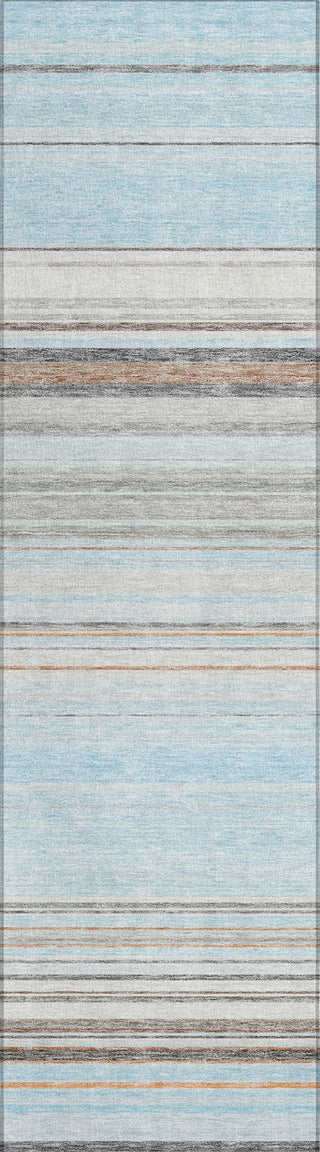 Piper Looms Chantille Stripes ACN979 Sky Machine Washable Area Rug Runner Main Image