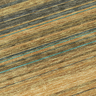 Piper Looms Chantille Stripes ACN979 Wheat Machine Washable Area Rug Swatch Image