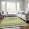 Piper Looms Chantille Stripes ACN979 Yellow Machine Washable Area Rug Lifestyle Image Feature