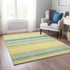 Piper Looms Chantille Stripes ACN979 Yellow Machine Washable Area Rug Lifestyle Image Feature
