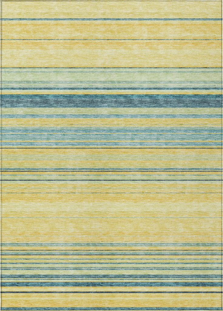 Piper Looms Chantille Stripes ACN979 Yellow Machine Washable Area Rug main image