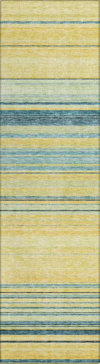 Piper Looms Chantille Stripes ACN979 Yellow Machine Washable Area Rug Runner Main Image