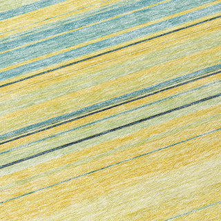 Piper Looms Chantille Stripes ACN979 Yellow Machine Washable Area Rug Swatch Image