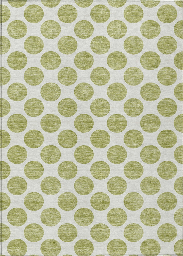 Piper Looms Chantille Circles ACN980 Aloe Machine Washable Area Rug main image