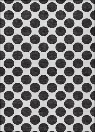 Piper Looms Chantille Circles ACN980 Black Machine Washable Area Rug main image