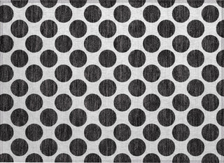 Piper Looms Chantille Circles ACN980 Black Machine Washable Area Rug Scatter Main Image