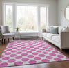 Piper Looms Chantille Circles ACN980 Blush Machine Washable Area Rug Lifestyle Image Feature