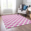 Piper Looms Chantille Circles ACN980 Blush Machine Washable Area Rug Lifestyle Image Feature