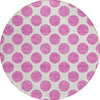 Piper Looms Chantille Circles ACN980 Blush Machine Washable Area Rug Round Main Image