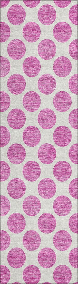 Piper Looms Chantille Circles ACN980 Blush Machine Washable Area Rug Runner Main Image