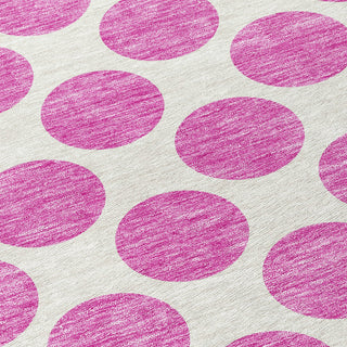 Piper Looms Chantille Circles ACN980 Blush Machine Washable Area Rug Swatch Image