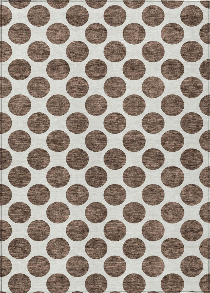 Piper Looms Chantille Circles ACN980 Brown Machine Washable Area Rug main image