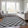 Piper Looms Chantille Circles ACN980 Charcoal Machine Washable Area Rug Lifestyle Image Feature