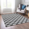 Piper Looms Chantille Circles ACN980 Charcoal Machine Washable Area Rug Lifestyle Image Feature