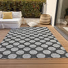 Piper Looms Chantille Circles ACN980 Charcoal Machine Washable Area Rug Outdoor Lifestyle Image Feature