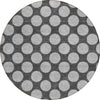 Piper Looms Chantille Circles ACN980 Charcoal Machine Washable Area Rug Round Main Image