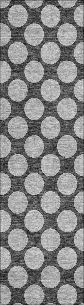Piper Looms Chantille Circles ACN980 Charcoal Machine Washable Area Rug Runner Main Image